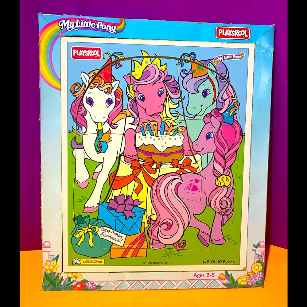 MY LITTLE PONY G2 VINTAGE 1997 HAPPY BIRTHDAY SUNDANCE WOOD PUZZLE PLAYS…